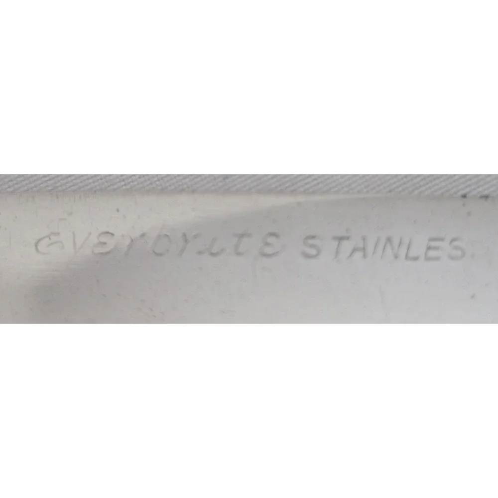 Lot Of Three (3) Vintage Everbrite Stainless Steel Steak Knives Cream Handle GUC